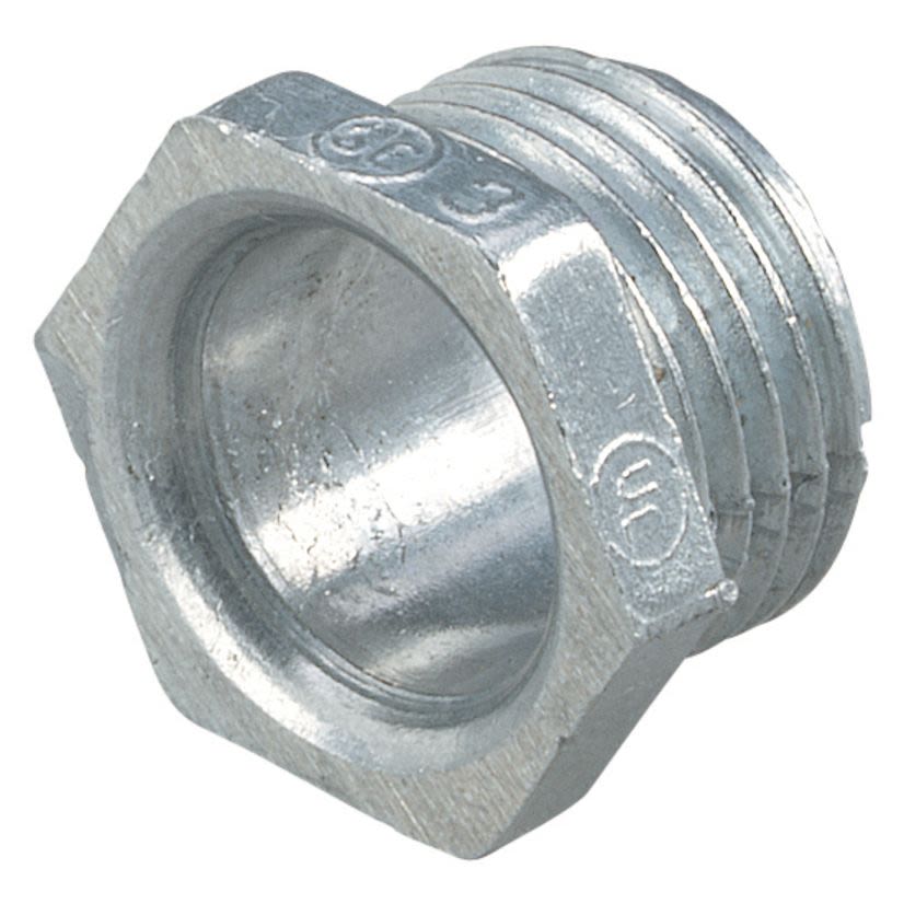 Steel City CHASE HA205 Conduit Nipple With Non-Insulated Throat, 1-1/2 in, For Use With Rigid/IMC Conduits, Die Cast Zinc